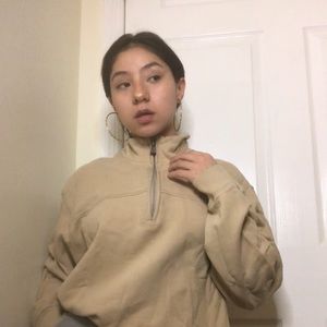 Arrow half zip light brown sweater
